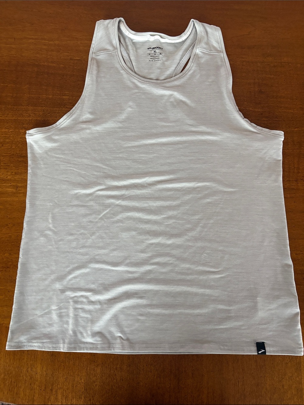 Brooks White Men's Athletic Tank Top